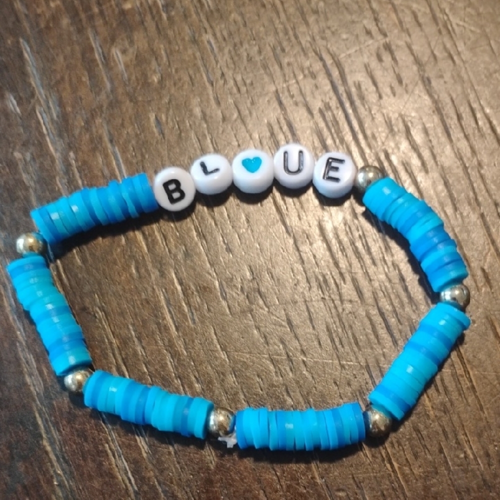 Blue Beaded Kids Bracelet